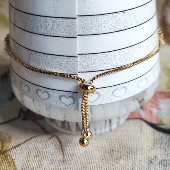 House of Harlow Gold Tone Clear Cubic Zirconia Baguette Bracelet Anklet Slider - Picture 7 of 11